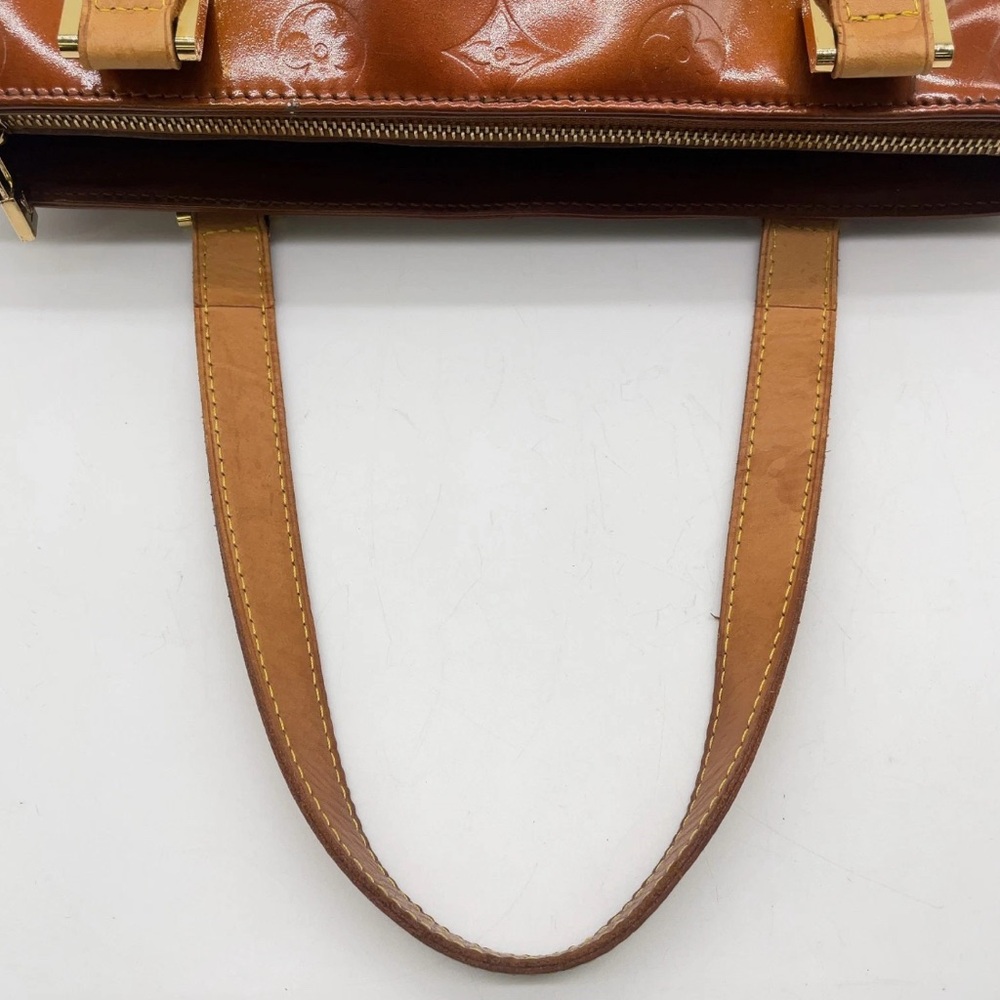 Louis Vuitton Monogram Vernis Houston tote bag- Vintage- bronze -EUC - Picture 8 of 16